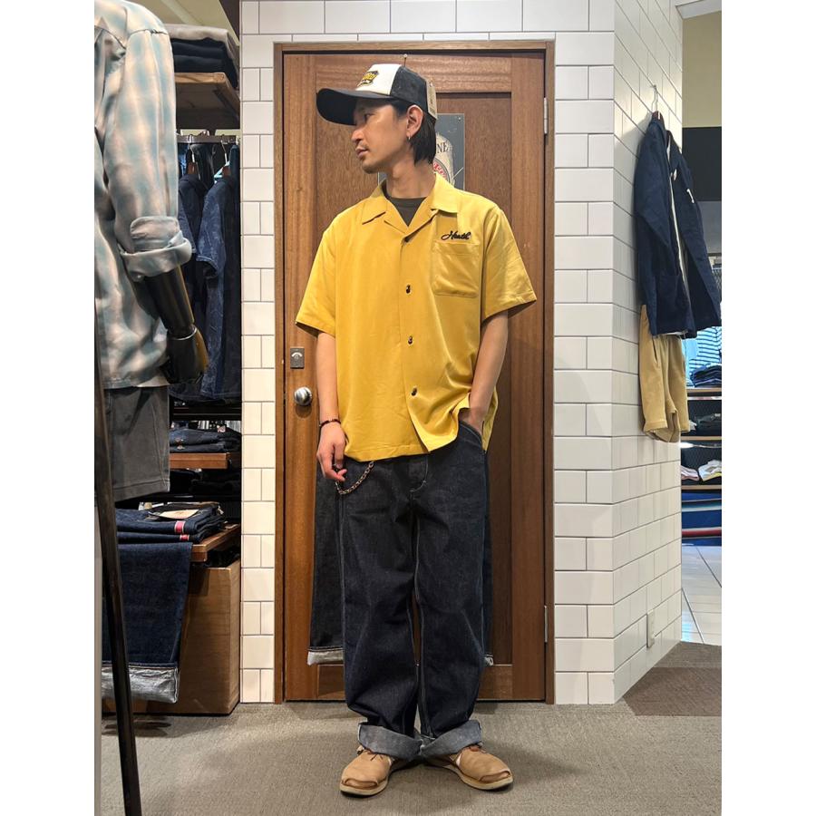 ヴィンテージ60's ペニーズレーヨン開襟シャツボーリングシャツシャドー50s ボーリングシャツ メンズ 半袖 刺繍 レーヨン 涼しい 夏シャツ
