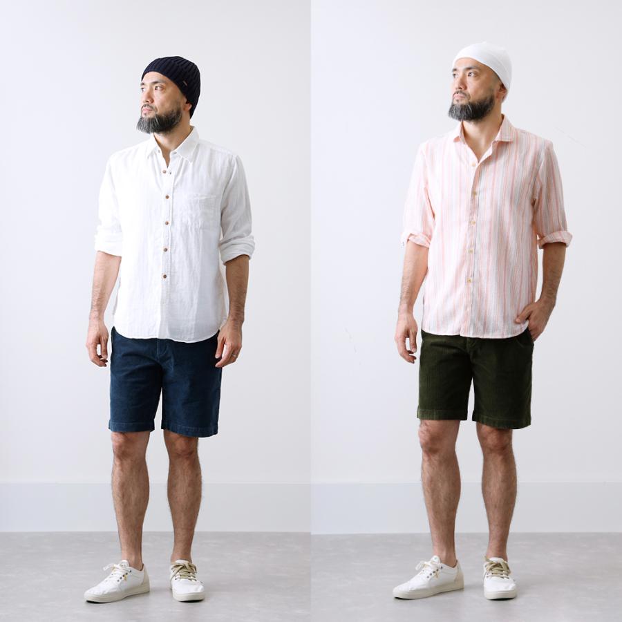 BLUE PORT コーデュロイ ショートパンツ メンズ ゆったり ワイド