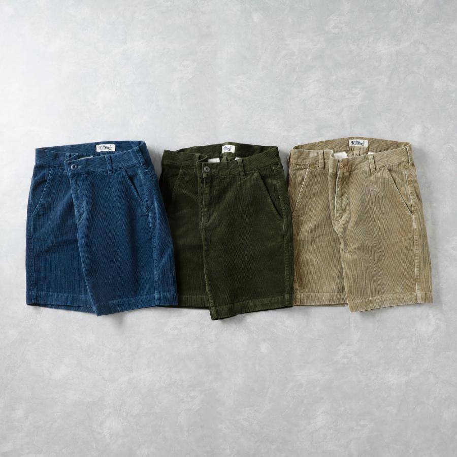 BLUE PORT コーデュロイ ショートパンツ メンズ ゆったり ワイド