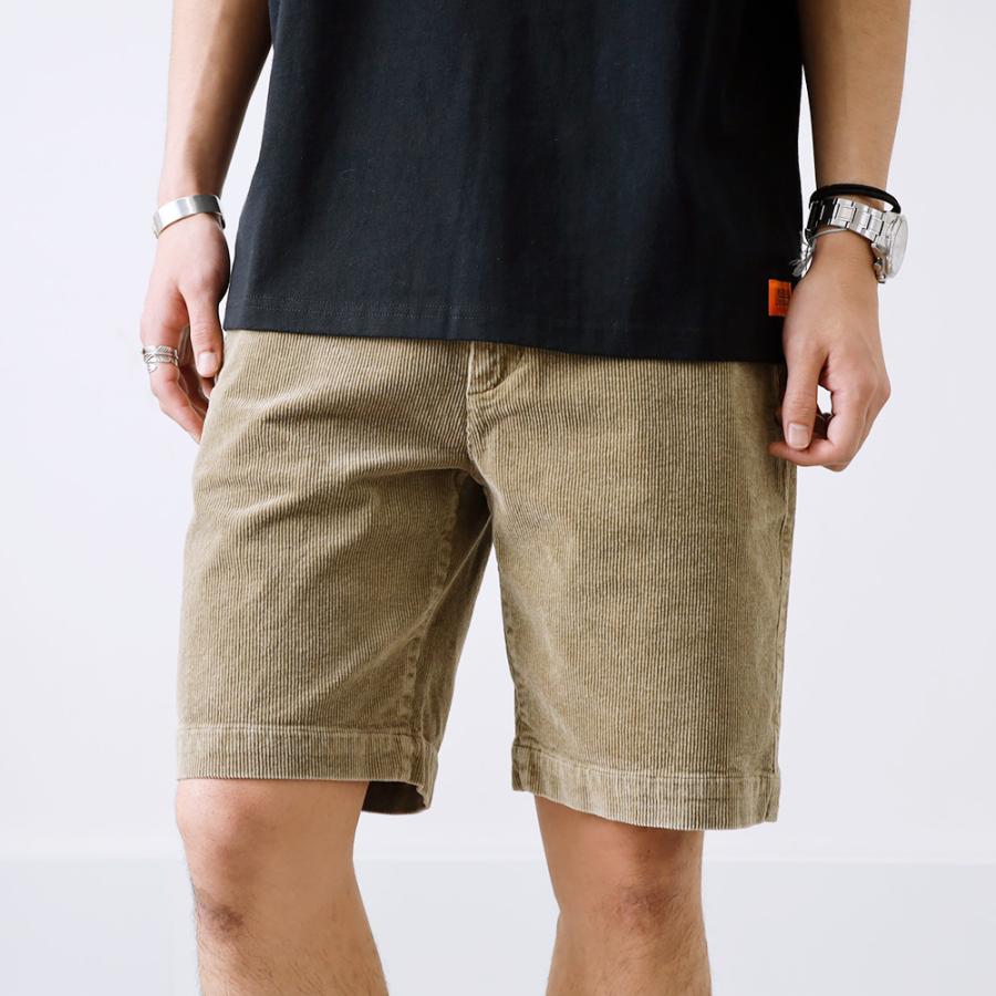 BLUE PORT コーデュロイ ショートパンツ メンズ ゆったり ワイド