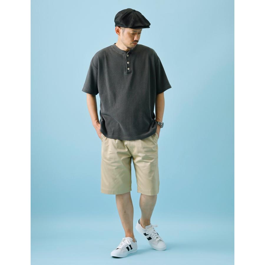 ショートパンツ メンズ チノ プリーツ ウエポンクロス 日本製 HEATH S