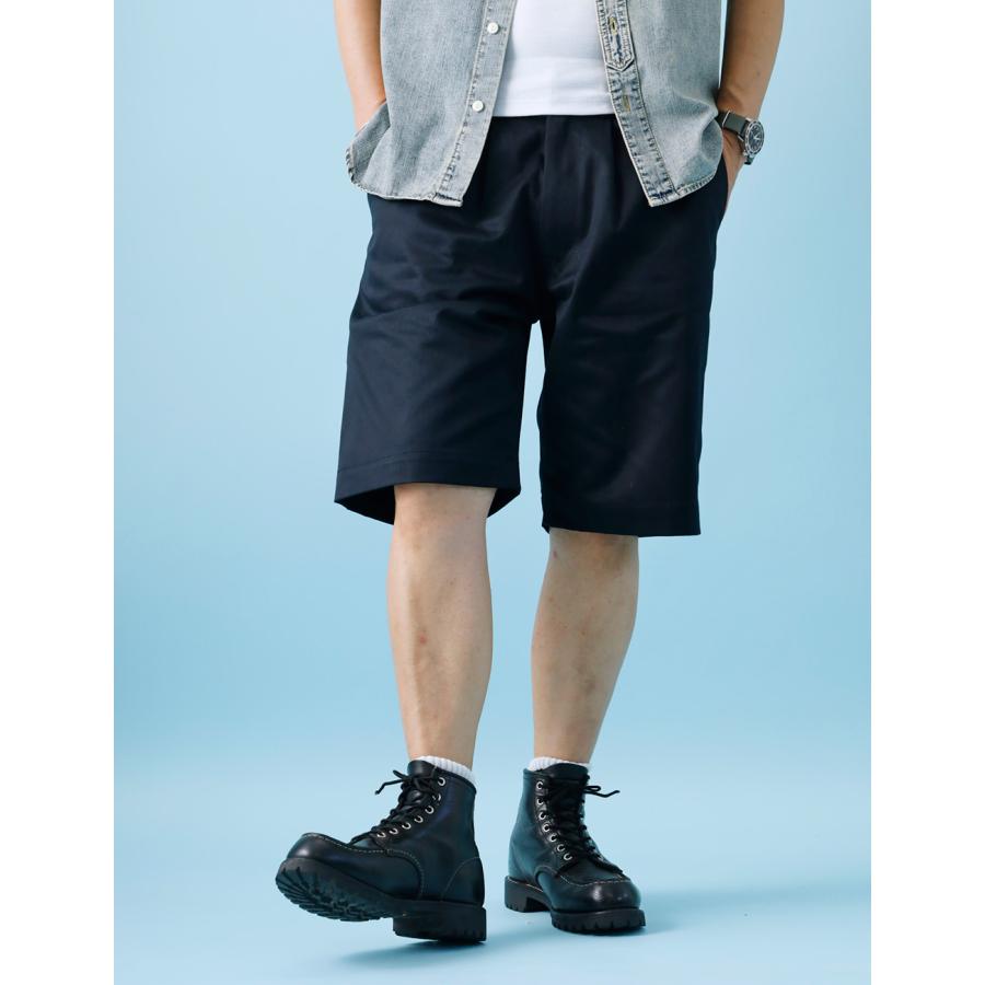 ショートパンツ メンズ チノ プリーツ ウエポンクロス 日本製 HEATH S