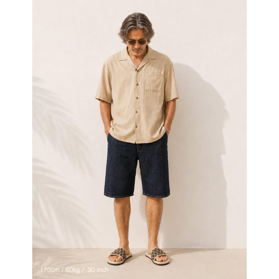 デニム ショートパンツ メンズ 児島セルビッチ 11.5oz 赤耳 日本製