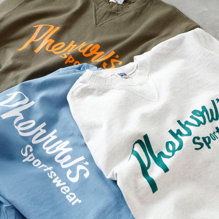 PHERROW'S グレー トレーナー Lサイズ Pherrow's フェローズ Tシャツ メンズ カットソー 半袖