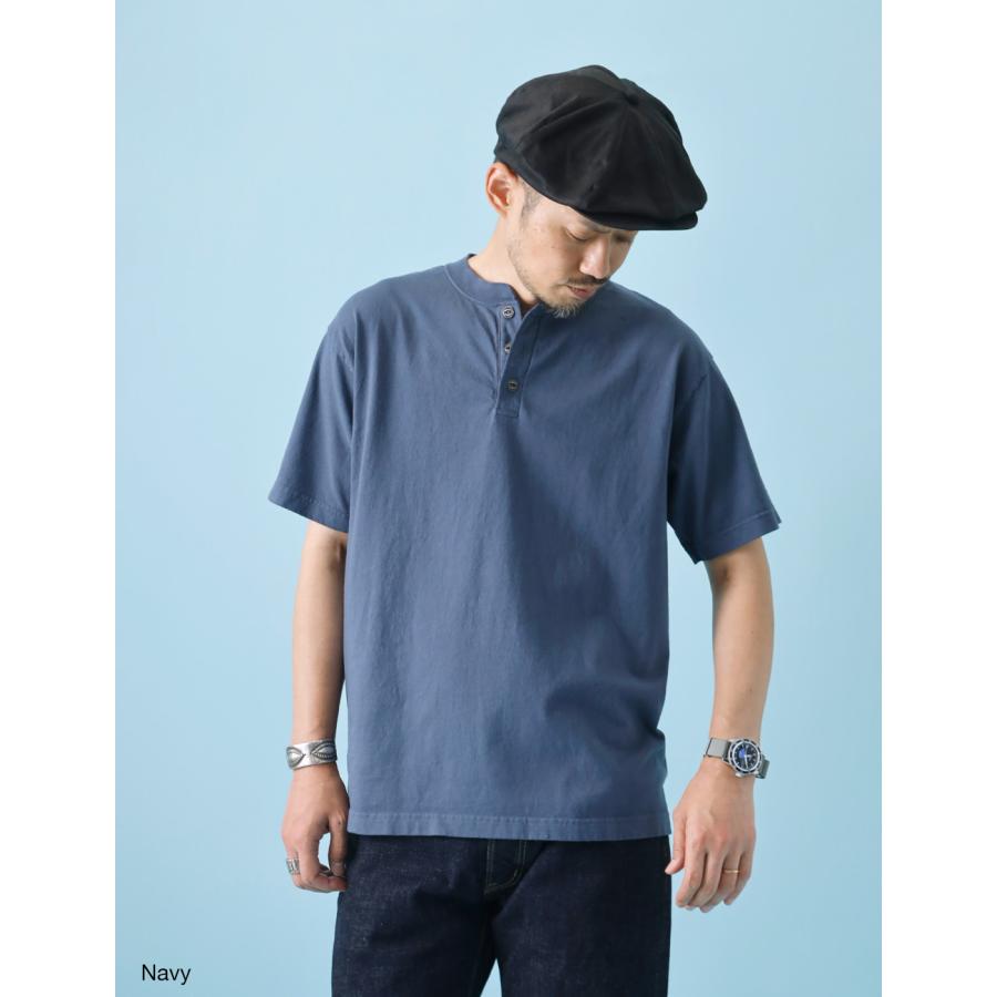 10%OFF！ファミリーセール！ ヘンリーネックTシャツ メンズ 綿100% 丸