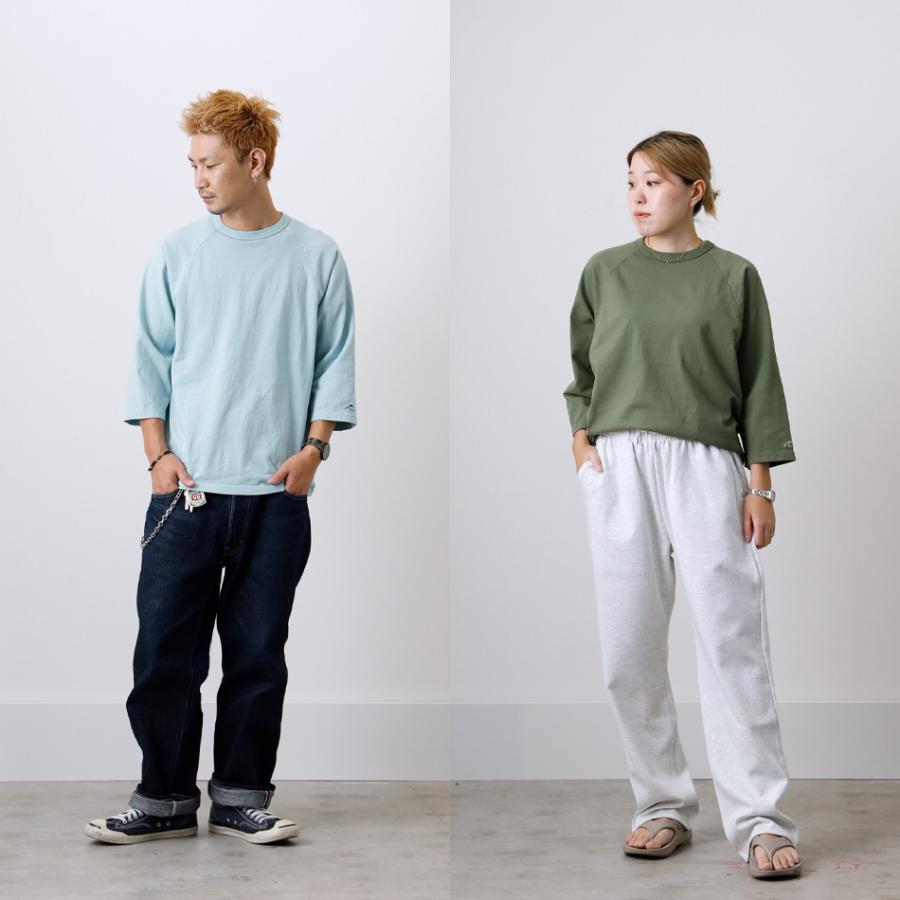 8分袖Tシャツ メンズ Tシャツ カットソー 長袖 ラグラン 日本製 頑丈