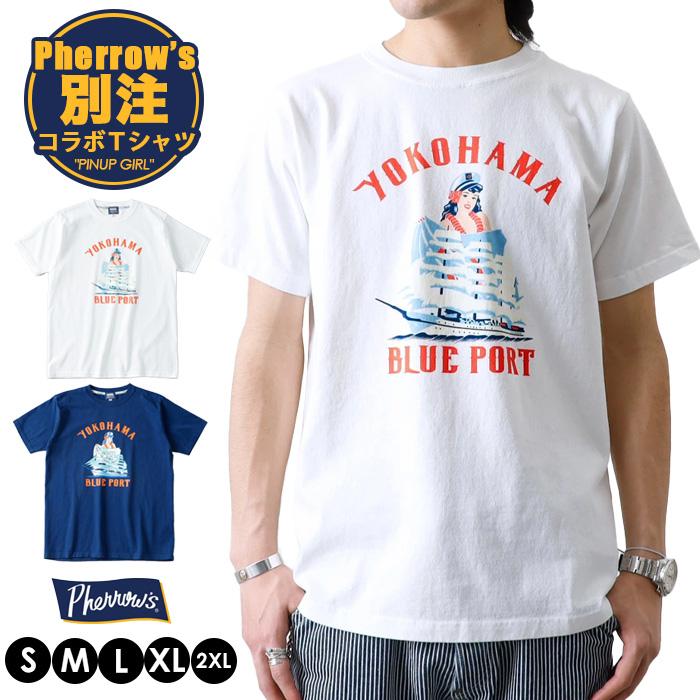 Pherrow's（フェローズ） 別注 Tシャツ メンズ 半袖 カットソー 日本製