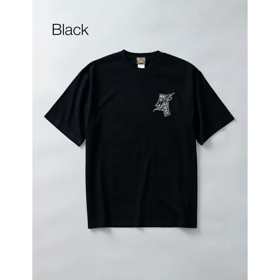 Tシャツ メンズ 刺繍 鶴 和柄 厚手 HEATH×Diablo Art M-XL : HEATH