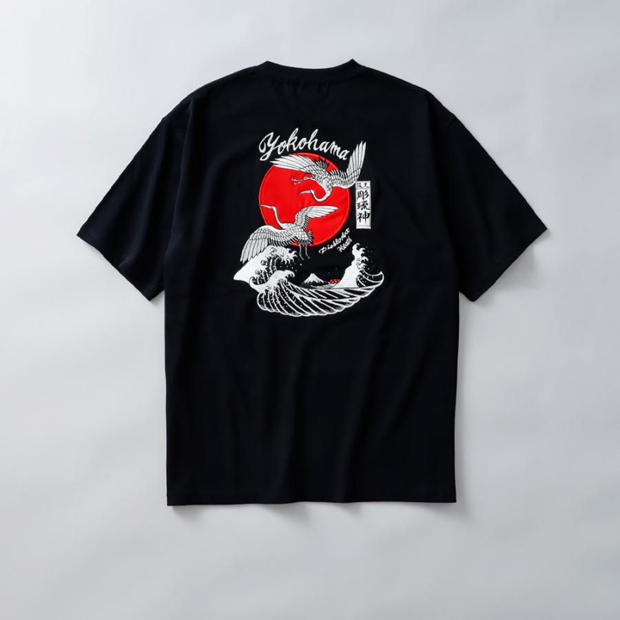 tシャツ メンズ 半袖 カットソー 9.1oz 刺繍 大きいサイズ 厚手 頑丈