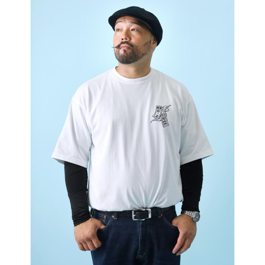Tシャツ メンズ 刺繍 鶴 和柄 厚手 HEATH×Diablo Art M-XL : HEATH