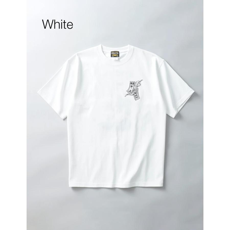 Tシャツ メンズ 刺繍 鶴 和柄 厚手 HEATH×Diablo Art M-XL : HEATH