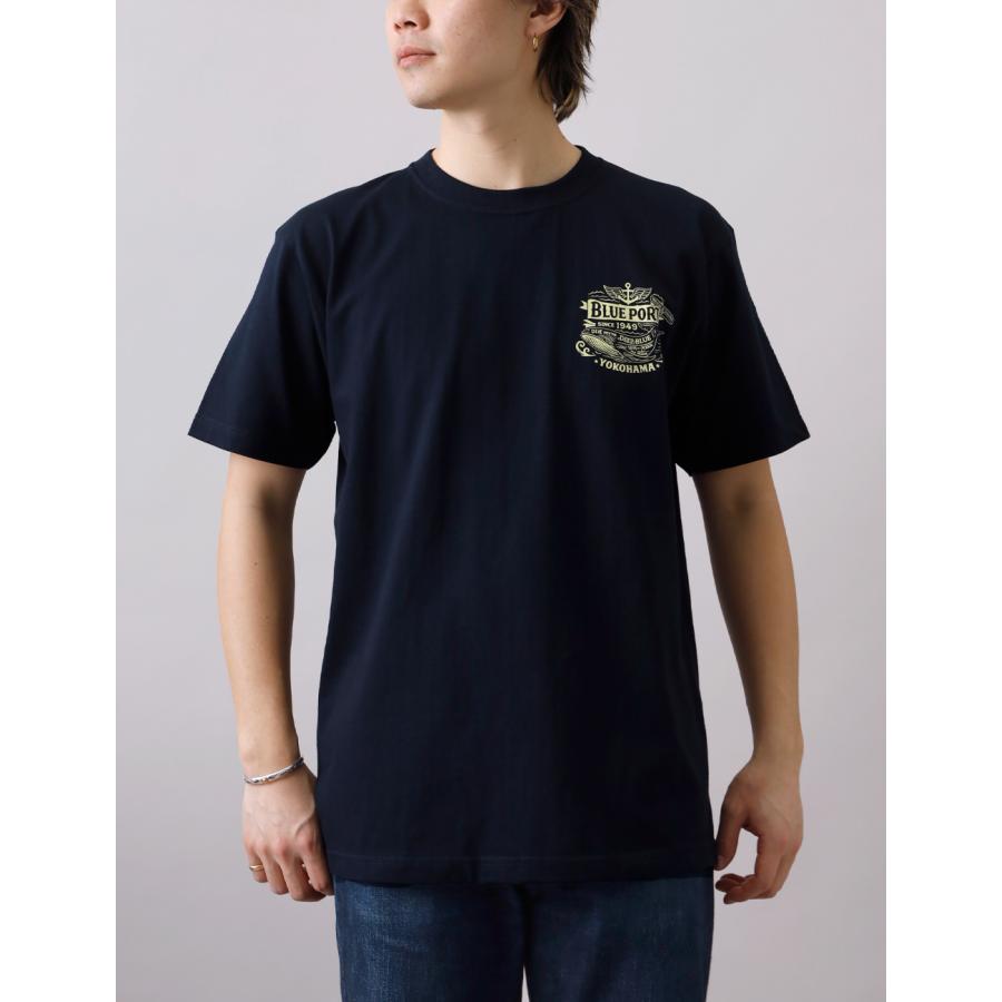 BLUE PORT Tシャツ メンズ 半袖 カットソー バックプリント 大きい