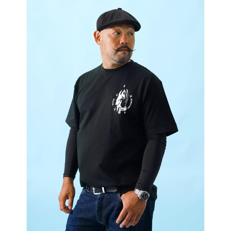 Tシャツ メンズ 半袖 バックプリント タトゥー レディヘッド 大きい