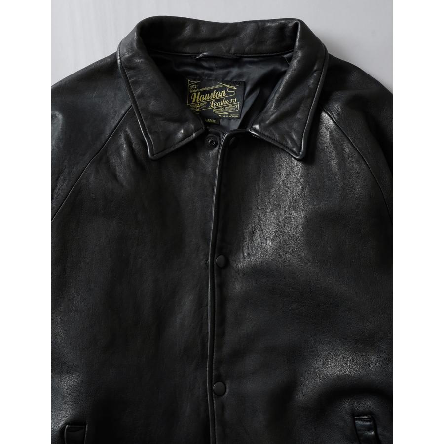 30%OFF！ファミリーセール！ HOUSTON ヒューストン ut-8237 レザーコーチジャケット シープレザー メンズ アウター コーチジャケット バイク ツーリングの画像