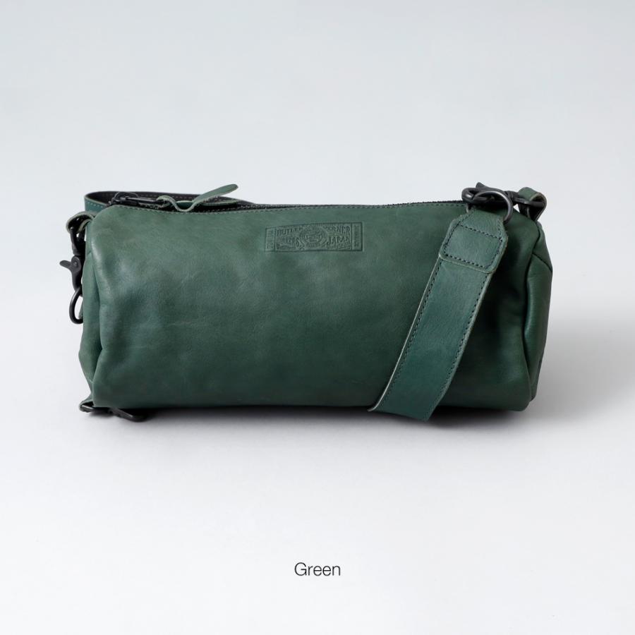 【美品】バトラーバーナーセイルズ　ロールショルダーバッグ　馬革　ダークグリーン Butler Verner Sails（バトラーバーナーセイルズ） ja1059 バッグ