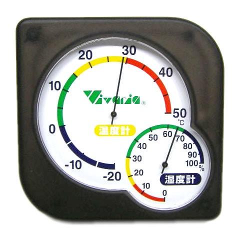 ツインメーターNEO/温度計 湿度計 アナログ 吸盤 ネオ ビバリア 爬虫類