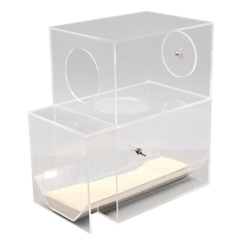 システムバスケース/砂あび 砂浴び 容器 透明 アクリル 固定 チンチラ