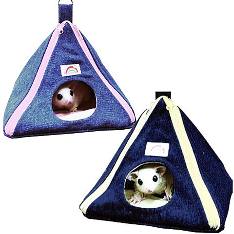 モモンガハウス(猫・デニム柄)  ボア黒  2000円 モモンガハウス(猫・デニム柄) ボア黒 2000円