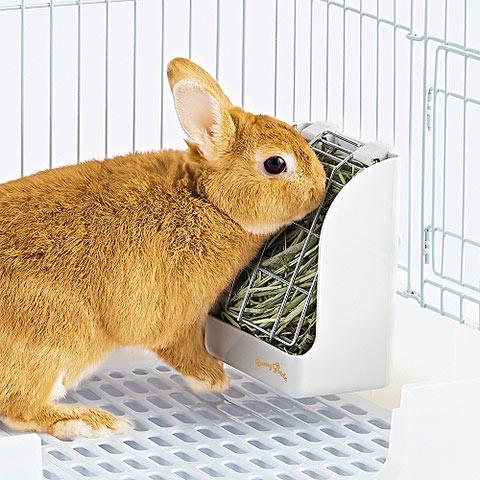 マルカン 牧草用エコフィーダー/牧草入れ 固定 ストッパー うさぎ
