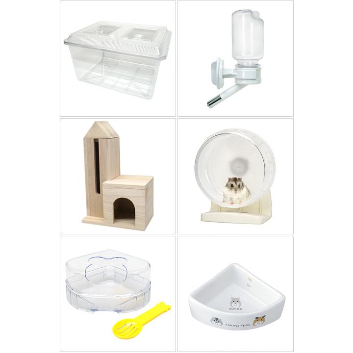 ジャンガリアンハムスター飼育セット/飼育ケース ハムスター ジャンガリアンハムスター飼育セット/飼育ケース ハムスター