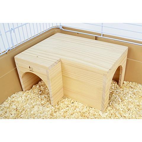 三晃商会 モルハリハウス/寝床 隠れ家 トンネル 木製ハウス モルモット