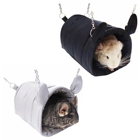 レインボー トンネルハンモック/耳付きハウス 寝床 吊り下げ ナイロン