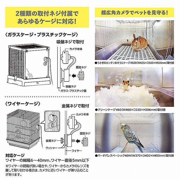 マルカン 小動物・小鳥・爬虫類の 見守り用カメラ/安心 モリタニング