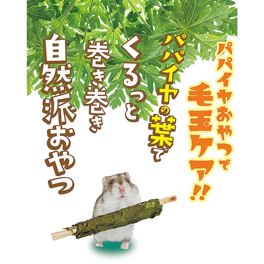 三晃商会 まきまきロール パパイヤ葉×サトウキビ/おやつ かじり木