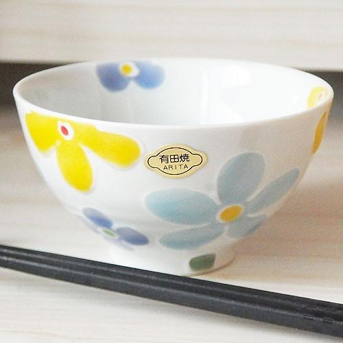 Sale開催中 和食器 波佐見焼 有田焼 彩花 ご飯茶碗 青 お茶碗 ライスボウル 飯碗 花柄 パステルカラー お取り寄せ商品 欠品時約1ヶ月程度 美品