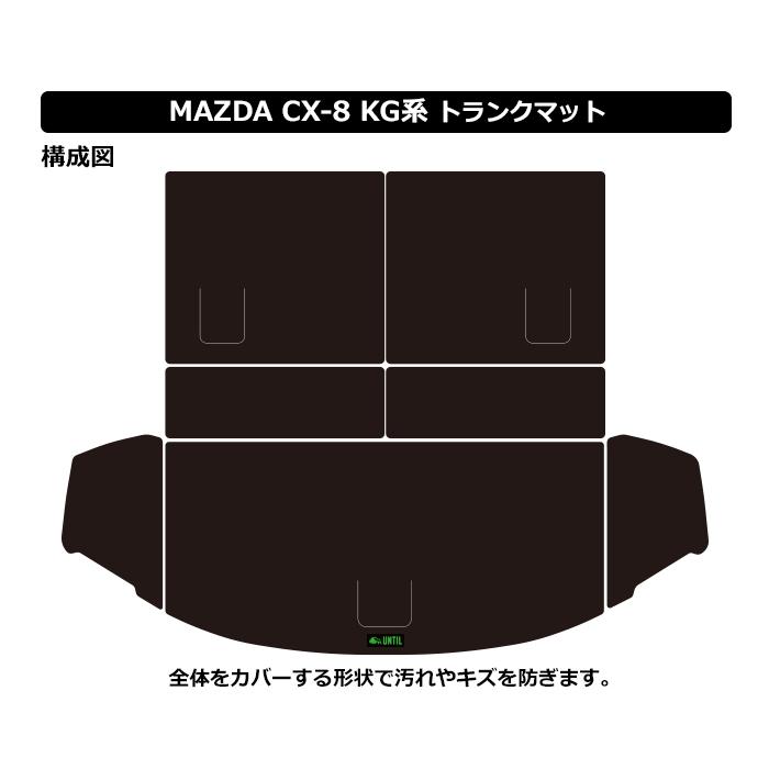 マツダ CX-8 KG系 全グレード対応 MAZDA CX8 KG ラゲッジマット トランクマット UNTIL LUXURY CLASS MAT ラグジュアリークラスマット 防水 日本製｜heba｜02