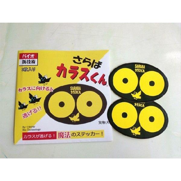 カラス撃退グッズ Sarabaカラスくんステッカー2枚 カラス対策 カラス除け Ks001 カラス さかなオモシロ本舗 通販 Yahoo ショッピング