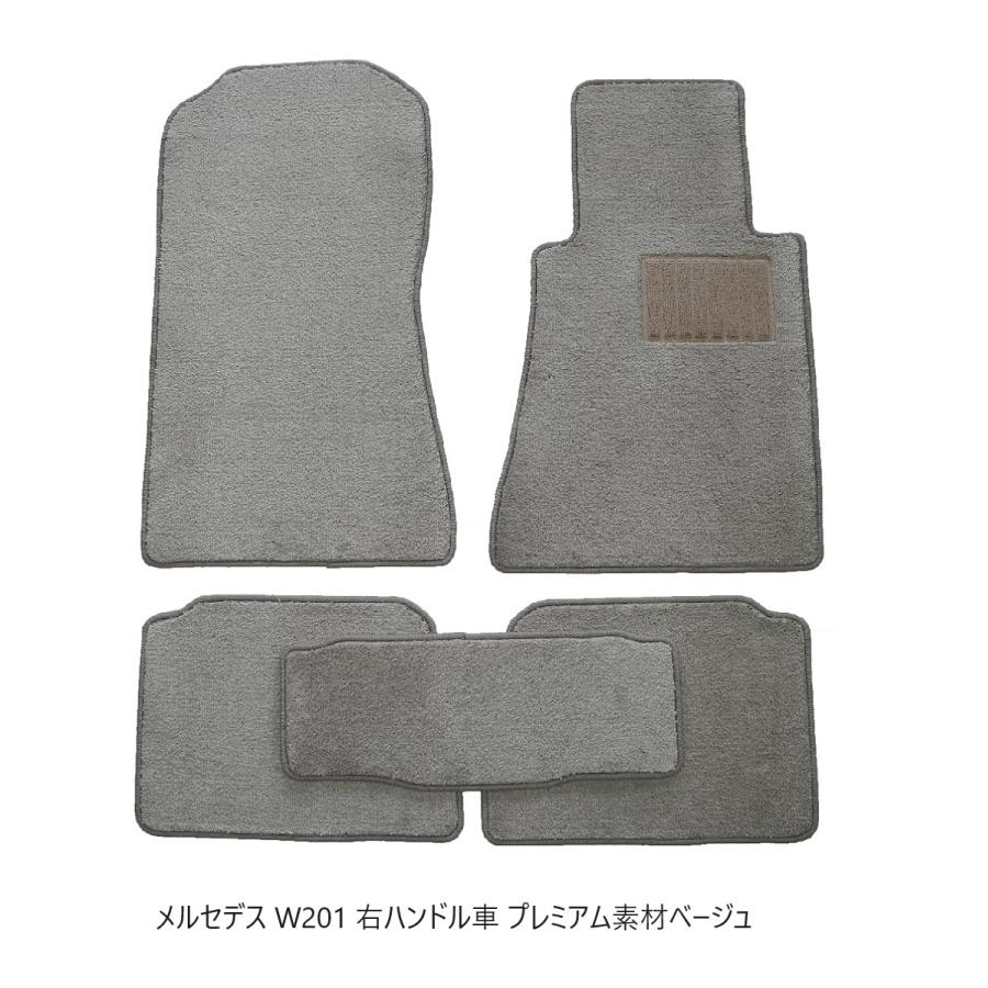メルセデス ベンツ 190E W201 フロアマット 1990-1993年 プレミアム素材 |  | 04