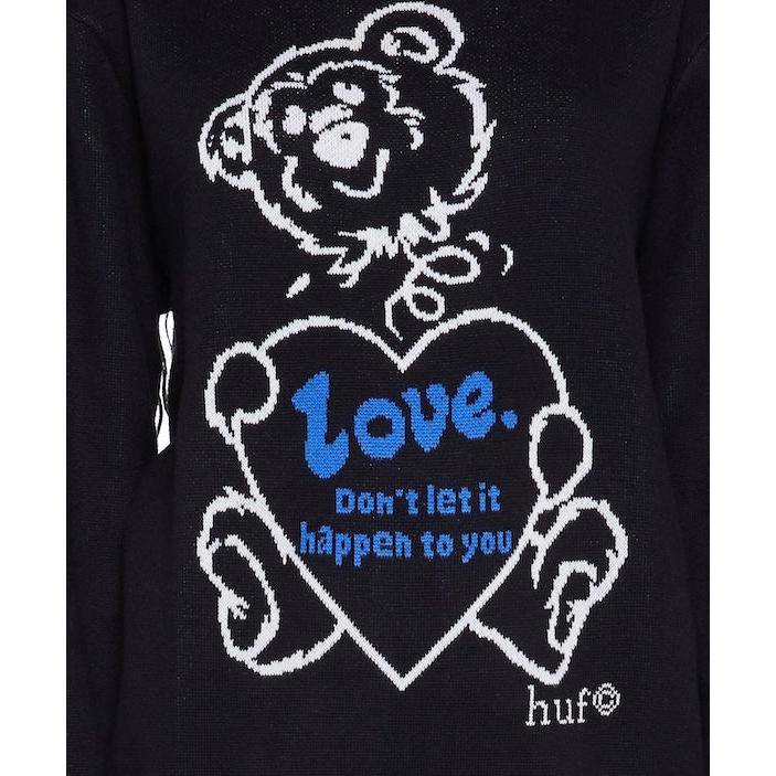 HUF Bad News Crewneck Sweater Black L セーター 送料無料 : Hectarz 