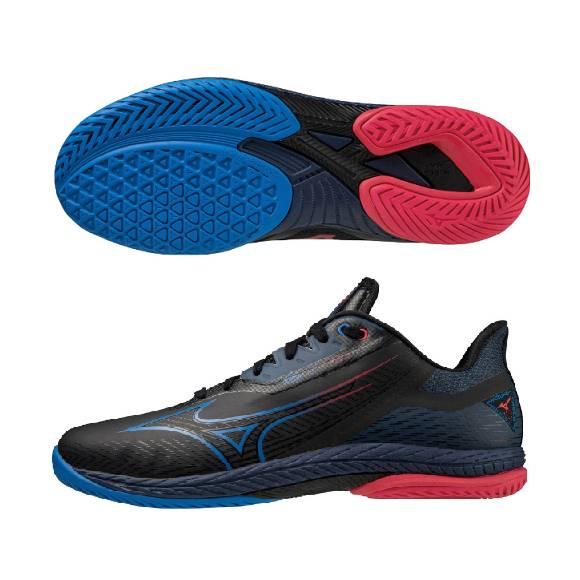 ウェーブドライブNEO3 ブラック×ブルー×レッド シューズ｜卓球｜ミズノ
