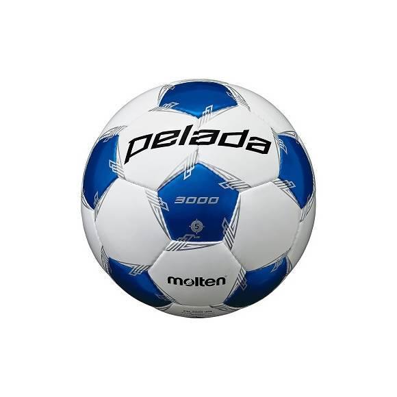 モルテン　サッカーボール　ペレーダ3000　F5L3000-WB　ホワイト×メタリックブルー　5号球｜hed-club7