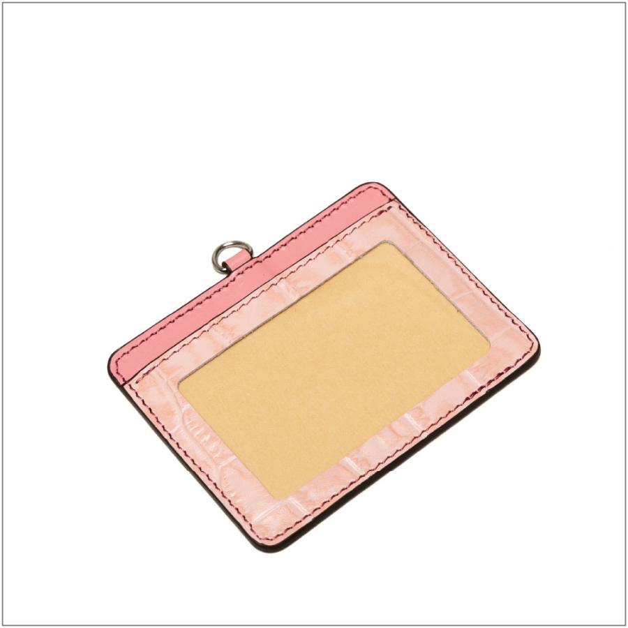 Idカードケース ネックストラップ付き Idカードホルダー 革 かわいい おしゃれ おすすめ 両面 2枚 プレゼント ギフト Id Card Case Croco Pk 革製品のヘッジ 通販 Yahoo ショッピング