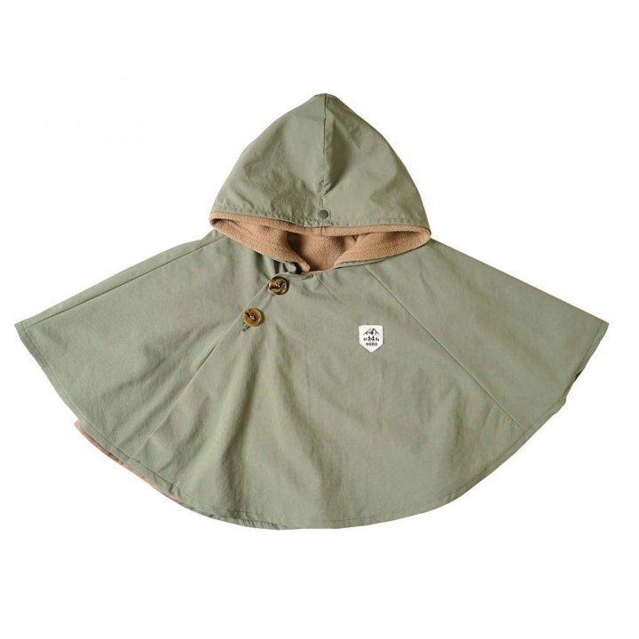 3way ベビーマント カーキ×ベージュ _ BOBO