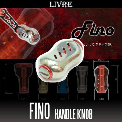 Fino（フィーノ） チタニウムハンドルノブ 【シルバー／レッド】 【1個入り】 HKAL｜hedgehog-studio