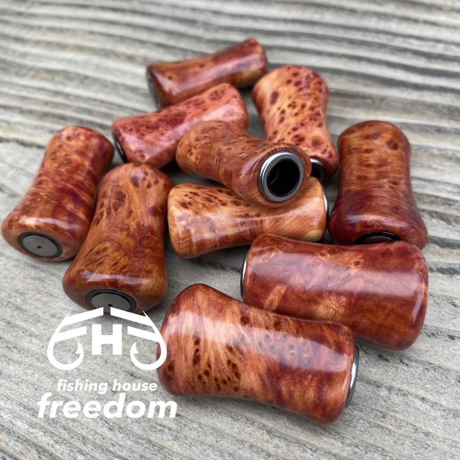 【FHF】ウッド ハンドルノブ パドル形2 パープルハート F-27【1個入り】 fishing house freedom（フィッシングハウスフリーダム） 【FHF