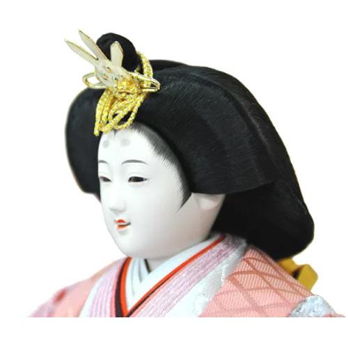 雛人形 ひな人形 収納飾り 親王飾り コンパクト 正絹衣装 桜霞刺繍屏風