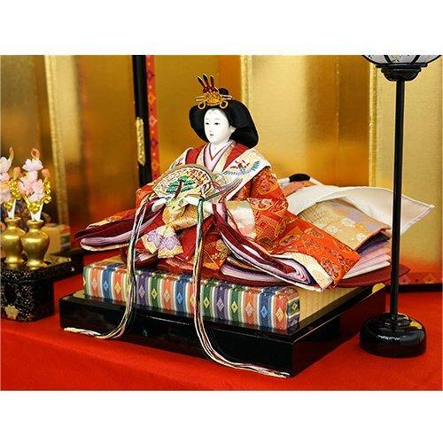 雛人形 和・なごみ 十五人七段飾りセット お名前旗付 紺地に梅模様の