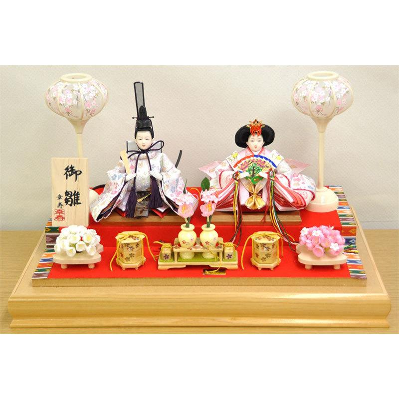 雛人形 桜妃（さき） ケース飾りセット 親王飾り コンパクト お雛様