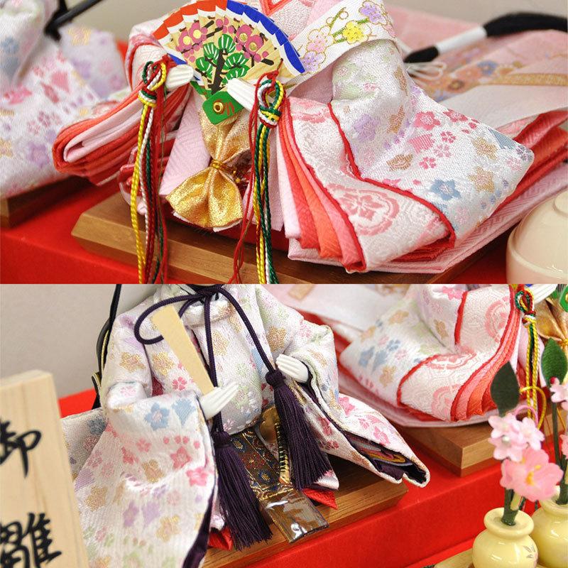 雛人形 桜妃（さき） ケース飾りセット 親王飾り コンパクト お雛様