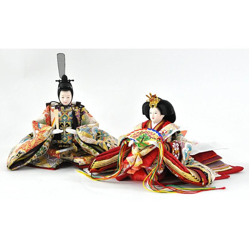 雛人形 ひな人形 お雛様 収納飾り 親王飾り コンパクト 綺麗な桜色のお