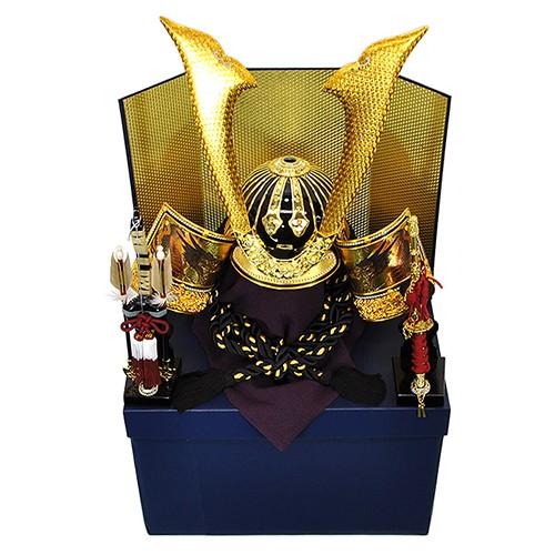 五月人形 兜 収納飾り 着用兜飾り 25号着用兜 金屏風 弓太刀