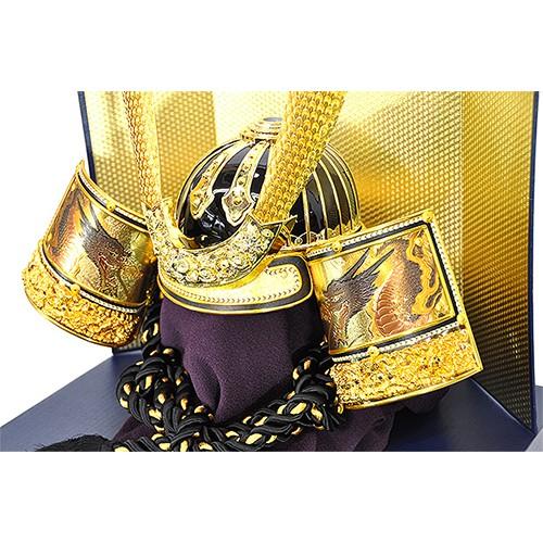 五月人形 兜 収納飾り 着用兜飾り 25号着用兜 金屏風 弓太刀セット