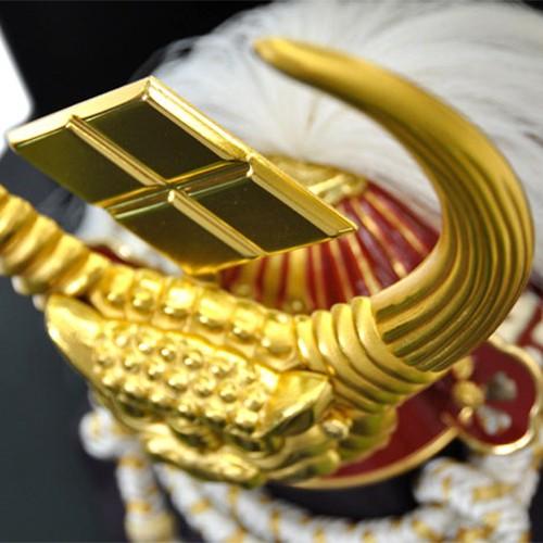 五月人形 武田信玄 兜 コンパクト 平台飾り 兜飾り 平安京翠作 阿古陀