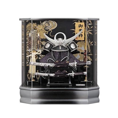 五月人形 上杉謙信 兜 ケース飾り コンパクト アクリルケース 兜飾り