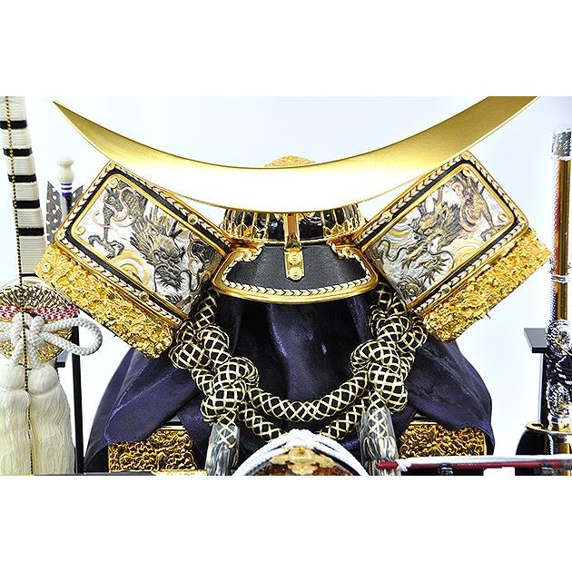 五月人形 兜 伊達政宗公 13号 旭翠作 ガラスケース付き