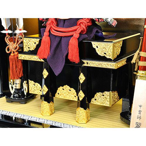 五月人形 兜 コンパクト 平台飾り 兜飾り 伝統工芸甲州印伝本革使用 小桜なめし皮縅兜 金箔屏風平台飾りセット 平安京翠作 平安大新 hm12082 |  | 10